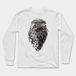 Ornate Tribal Shaman Eagle Print Long Sleeve T-Shirt